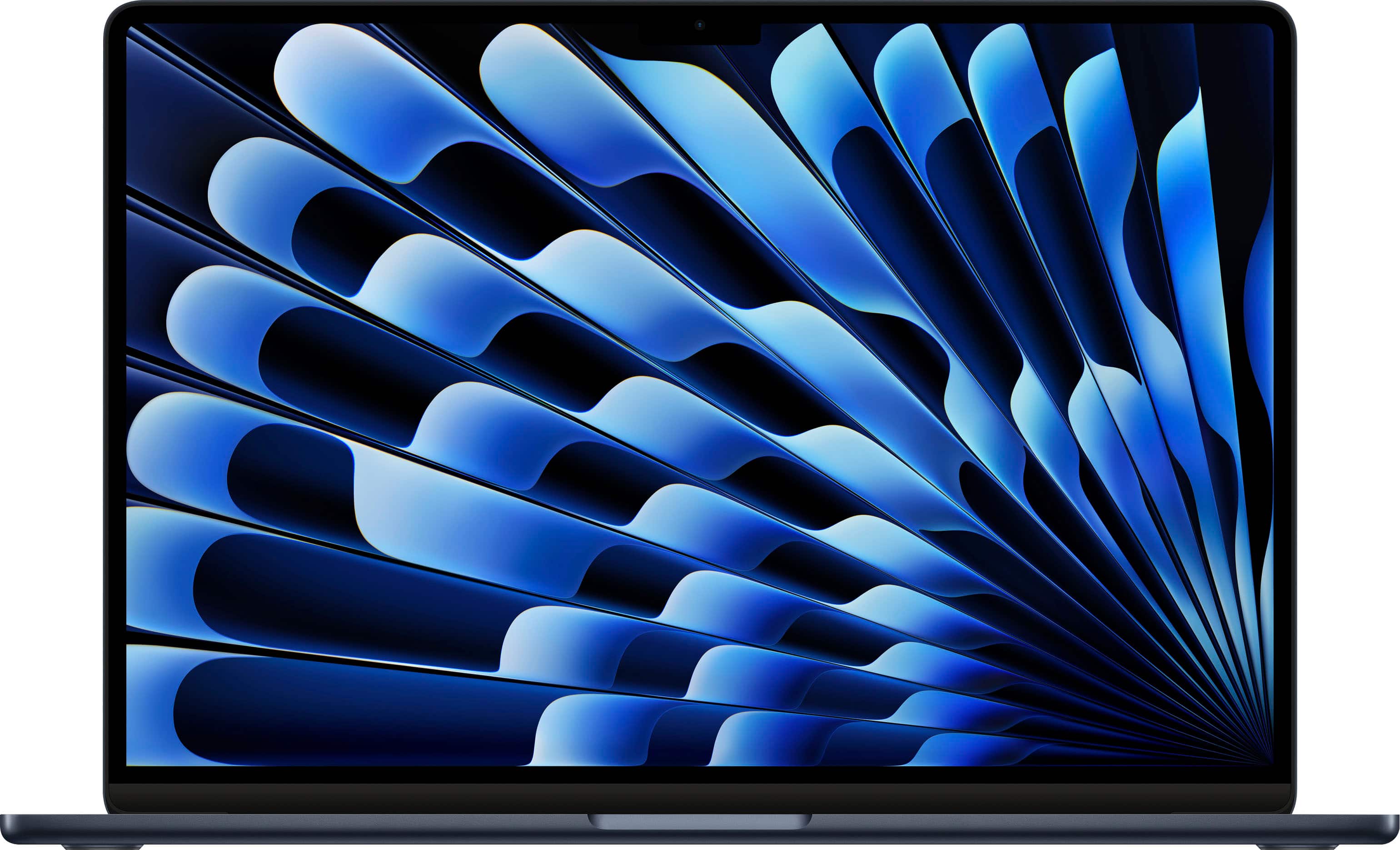 Apple 15-inch MacBook Air displaying vibrant graphics on its Liquid Retina screen