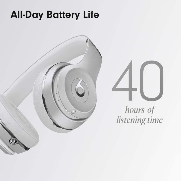 Beats Solo3 Wireless Headphones Silver On Ear Latest Model-4