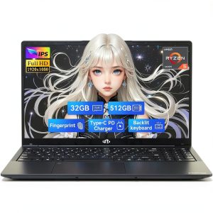 NIMO Gaming Laptop AMD Ryzen 5 32GB DDR5 RAM 512GB SSD-0