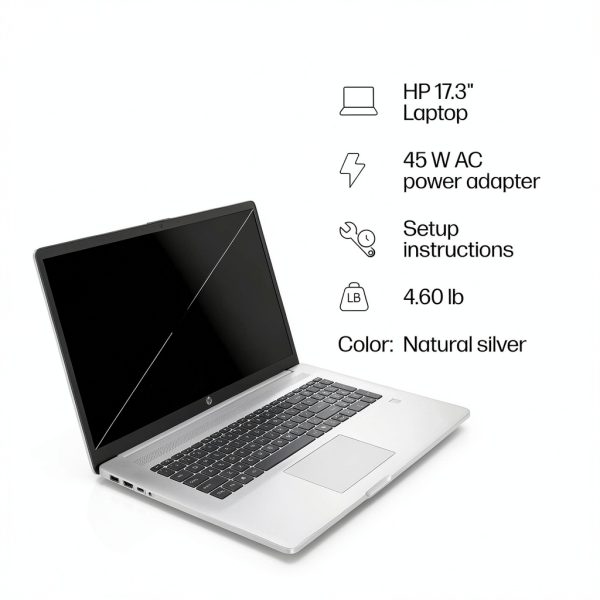 HP 17 Laptop Intel Core i7 16GB Memory 1TB SSD Silver-12