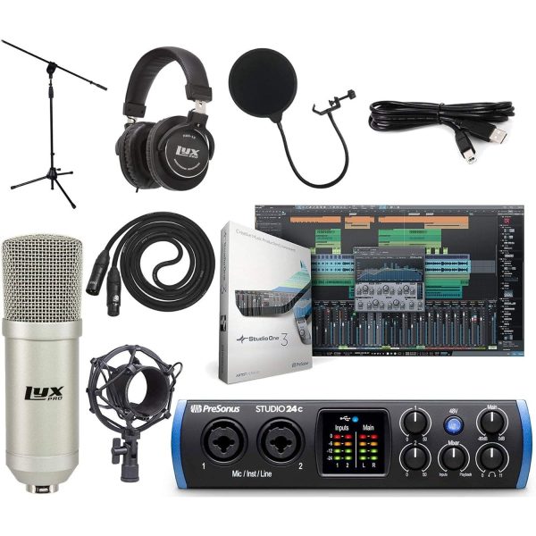 PreSonus Studio 24c USB-C Audio Interface Bundle Recording-0