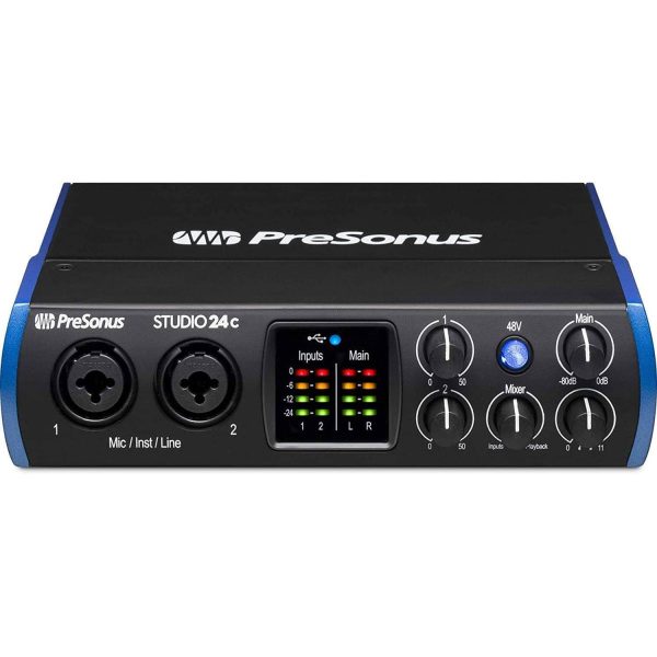 PreSonus Studio 24c USB-C Audio Interface Bundle Recording-2