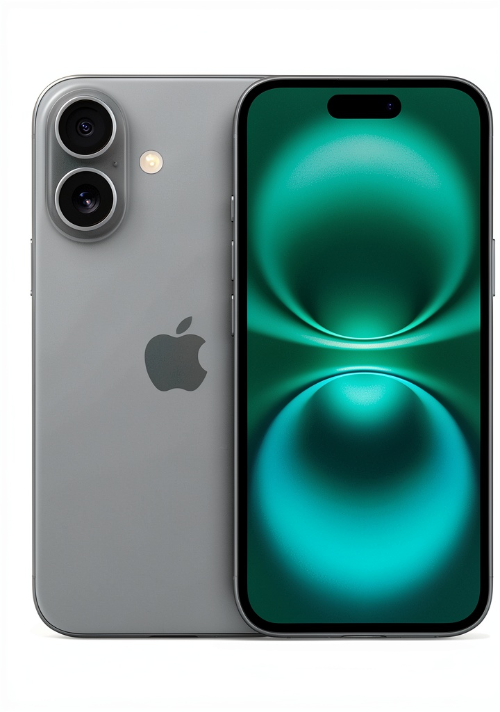 Installing Apple iPhone 16 128GB 5G Unlocked Teal Smartphone on a wooden desk