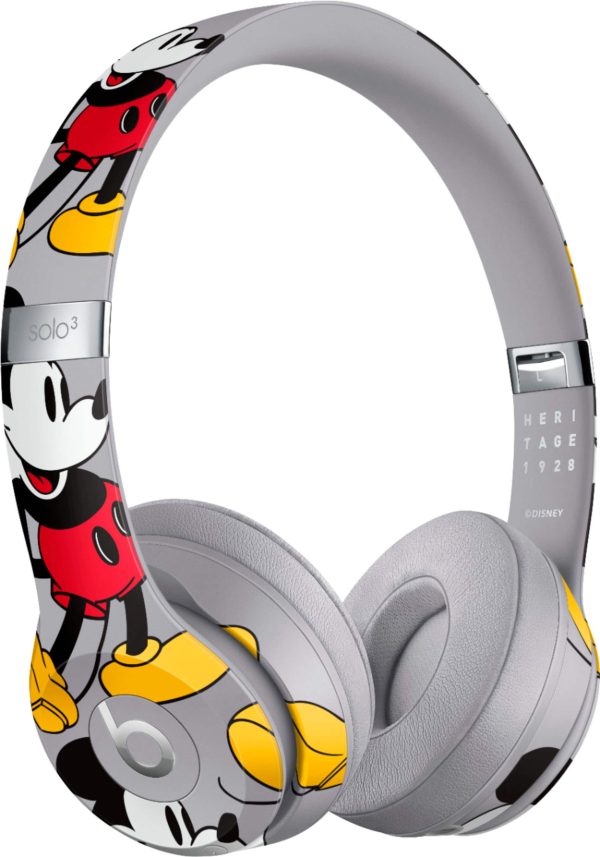 Beats Solo3 Wireless Headphones Refurbished Gray Mickey 90th-5