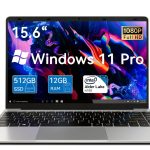 FEONAL 15.6 Inch Laptop 12GB RAM 512GB SSD Celeron N100-0