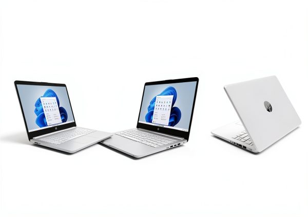 HP 14 Laptop Intel Celeron 4GB DDR4 64GB SSD Snowflake White-1